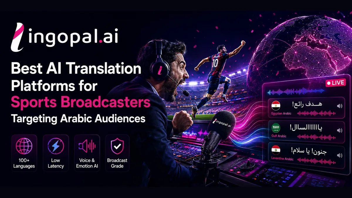 Best AI Translation Platforms for Sports Broadcasters Targeting Arabic Audiences