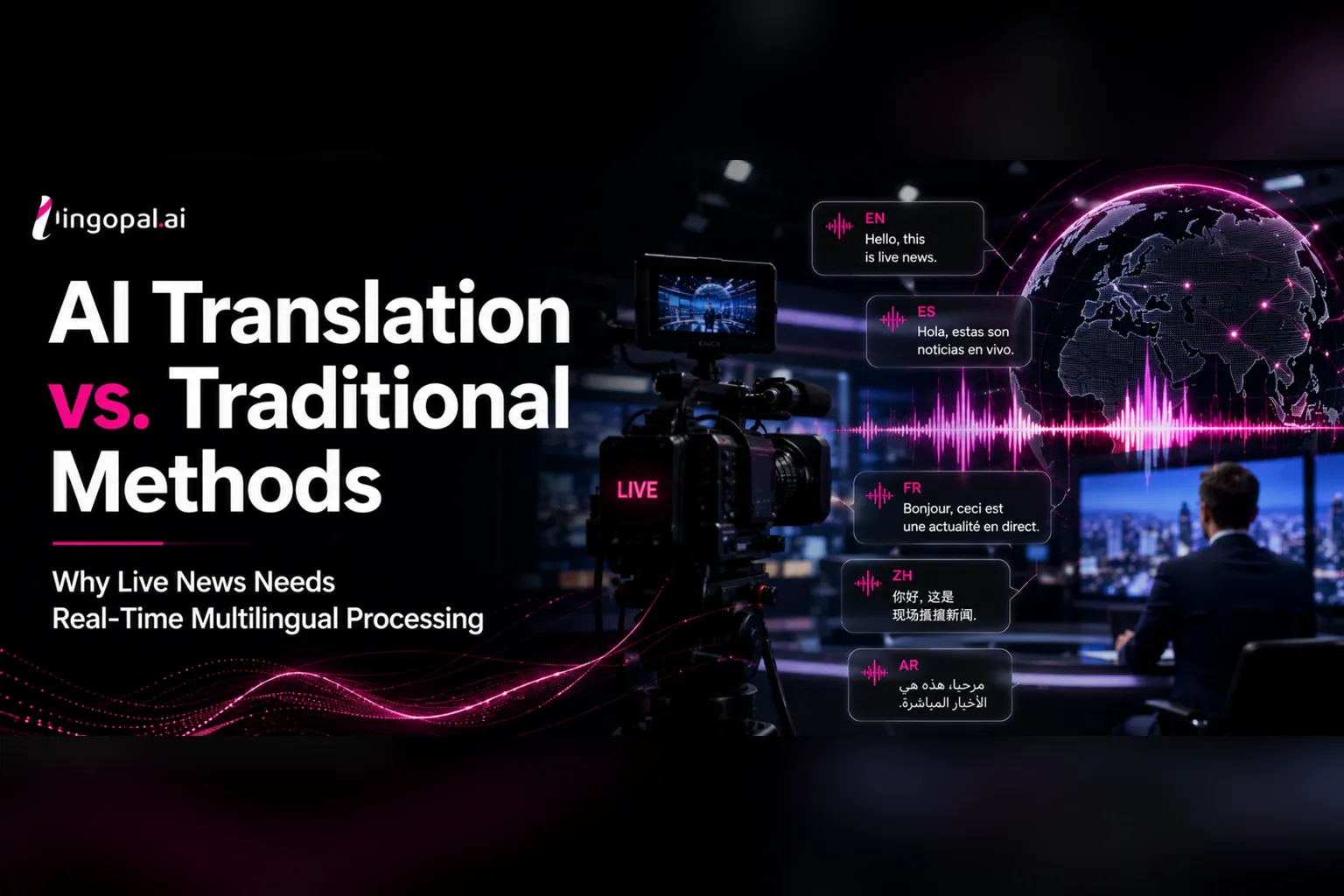 AI Translation vs. Traditional Methods: Why Live News Needs Real-Time Multilingual Processing