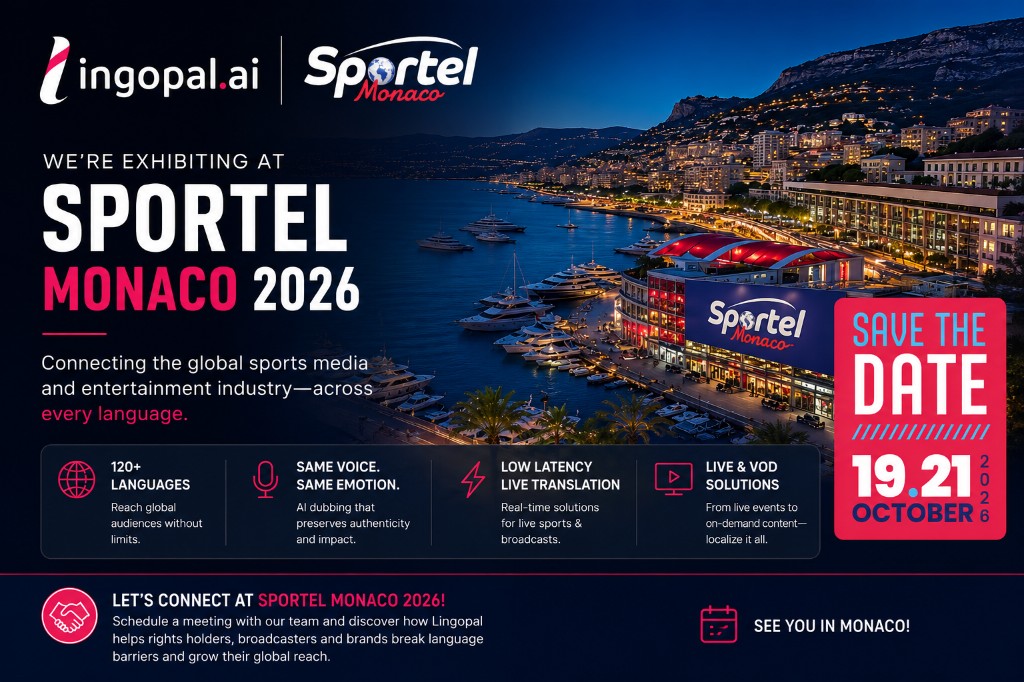 Lingopal exhibiting at Sportel Monaco 2026